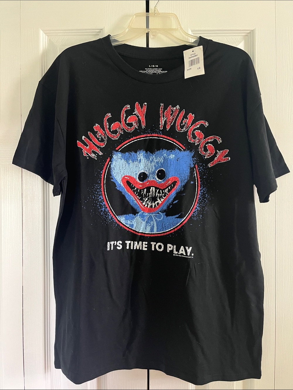 Huggy Wuggy Graphic Men’s Tee - Black